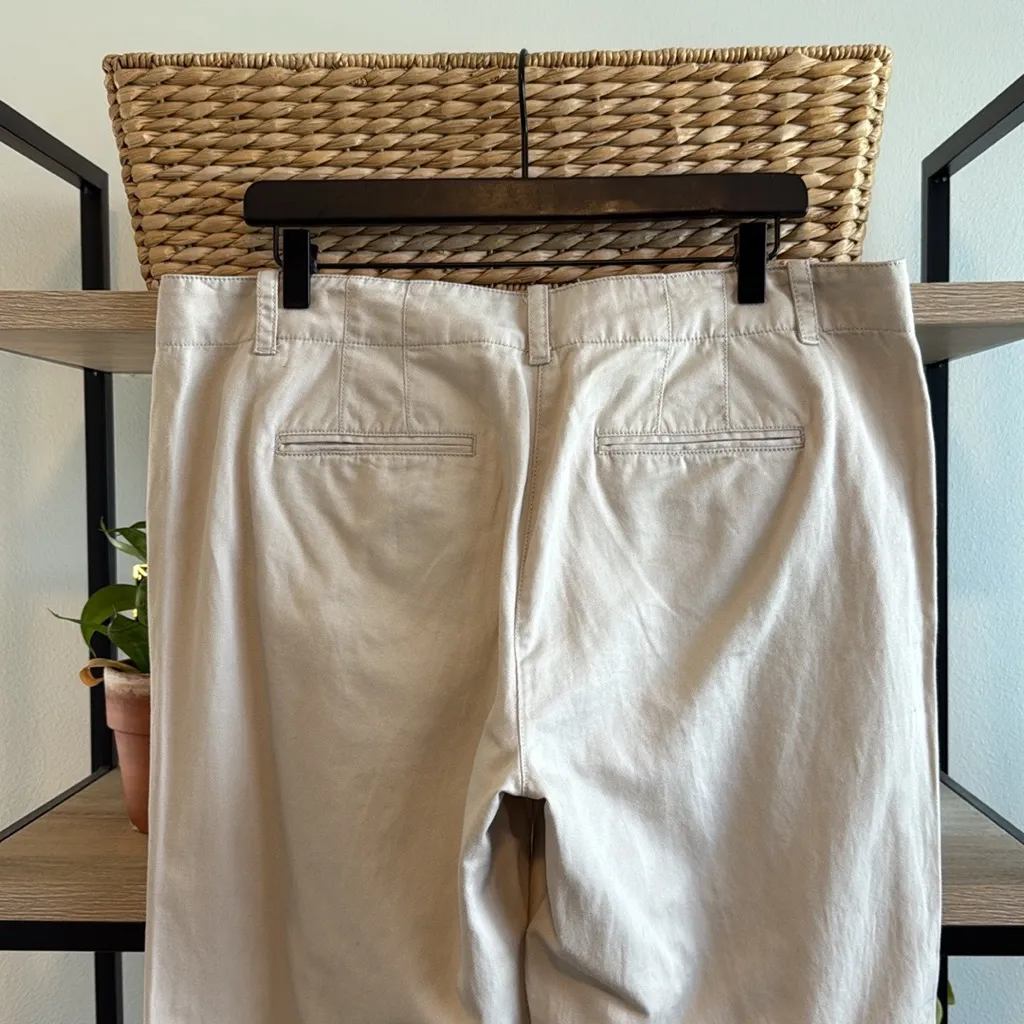 NWT Ann Taylor LOFT Mid-Rise Cotton Linen Blend Straight Leg Woven Pant, 12 - Image 6