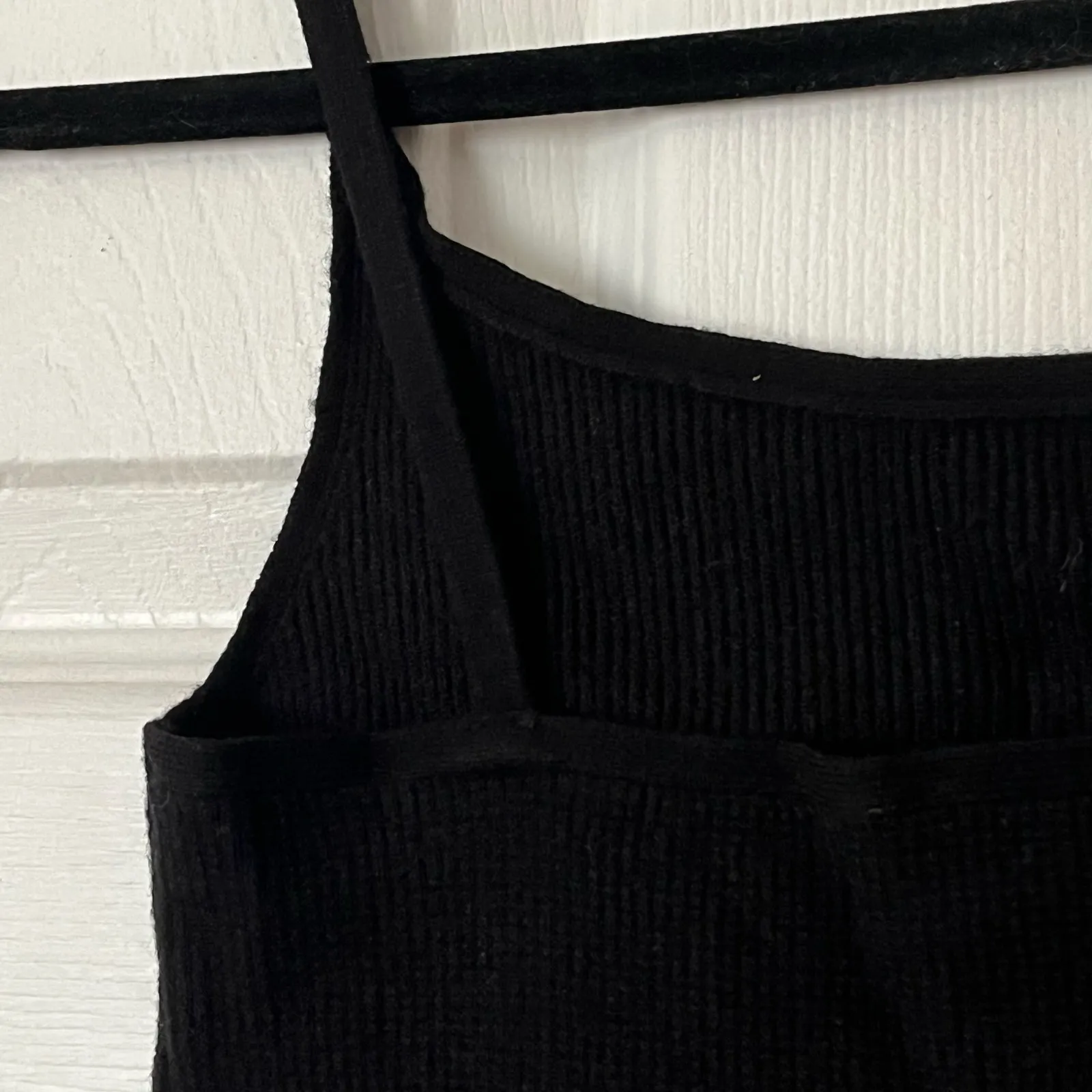 LA Hearts Cropped Waffle Knit Tank - Size L - Image 5