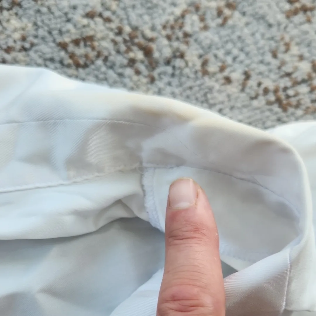 Express Button Down Floral Print Cropped Blouse White Black Large - Image 6