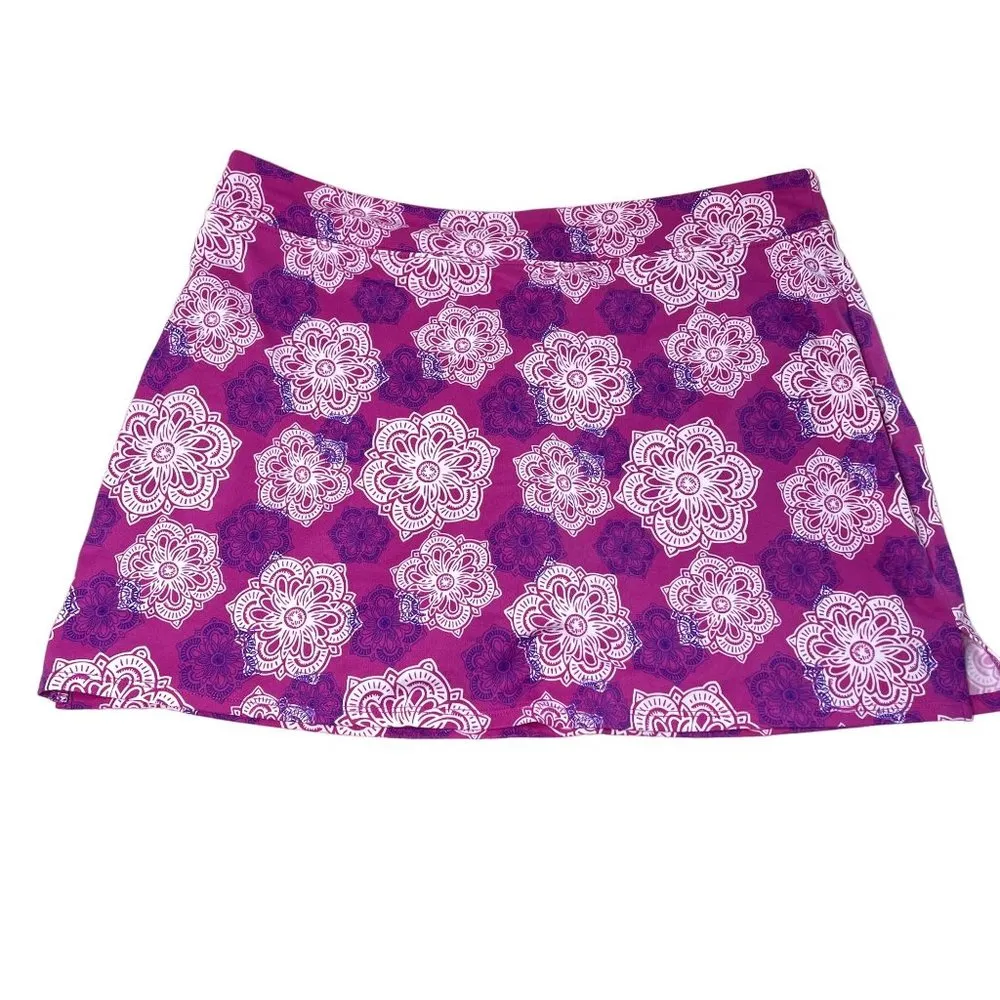 Tranquility Tennis Athletic Skirt Skort Shorts Stretch Size Extra Large Pink u Purple - Image 5