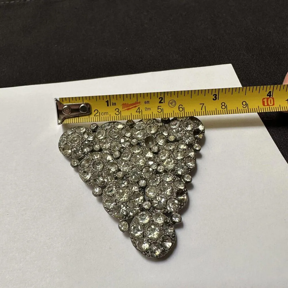 Vintage Art Deco Signed Doctor Dress Rhinestone Brooch Pin - Image 4