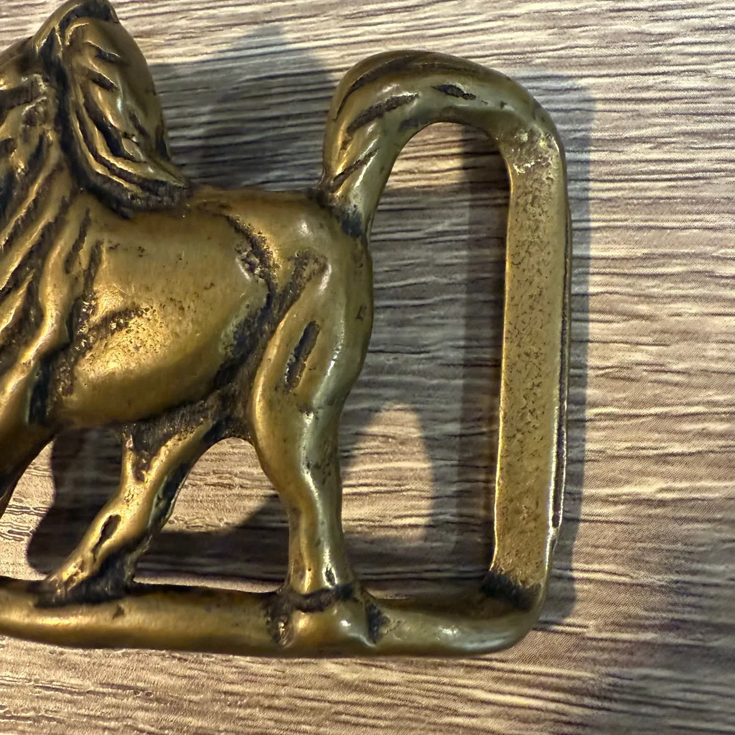 Trinity Buckle Co. Solid Brass Vintage Horse Stallion Belt Buckle Gold - Image 5
