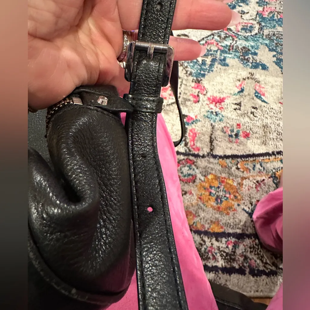 Michael Kors Rhea BLACK PEBBLE Leather Backpack - Image 9