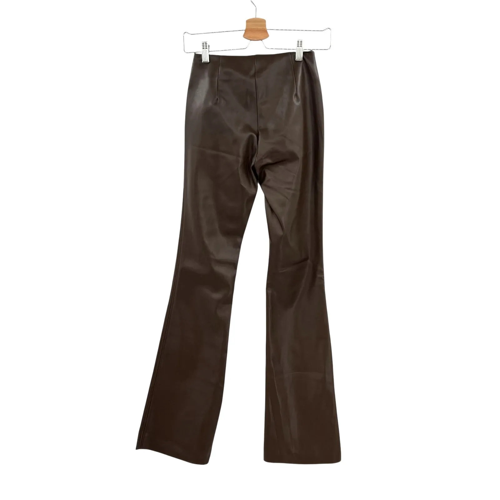 I.Am.Gia Estyn Pants Faux Leather Flare Bootcut Low Rise Brown Size XXS‎ - Image 8