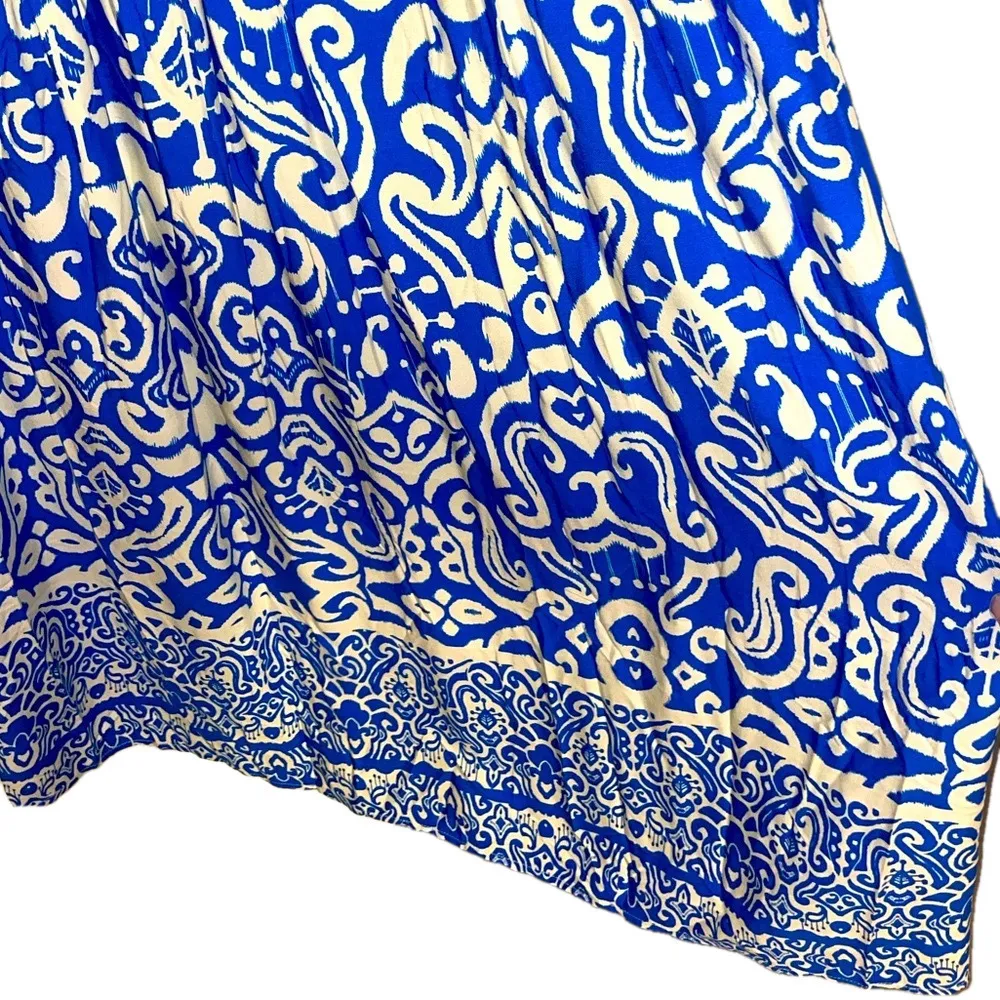 NWT ENTRO Midi Dress Women Small Airy Flowy Paisley Resort Coastal Beach Garden - Image 16