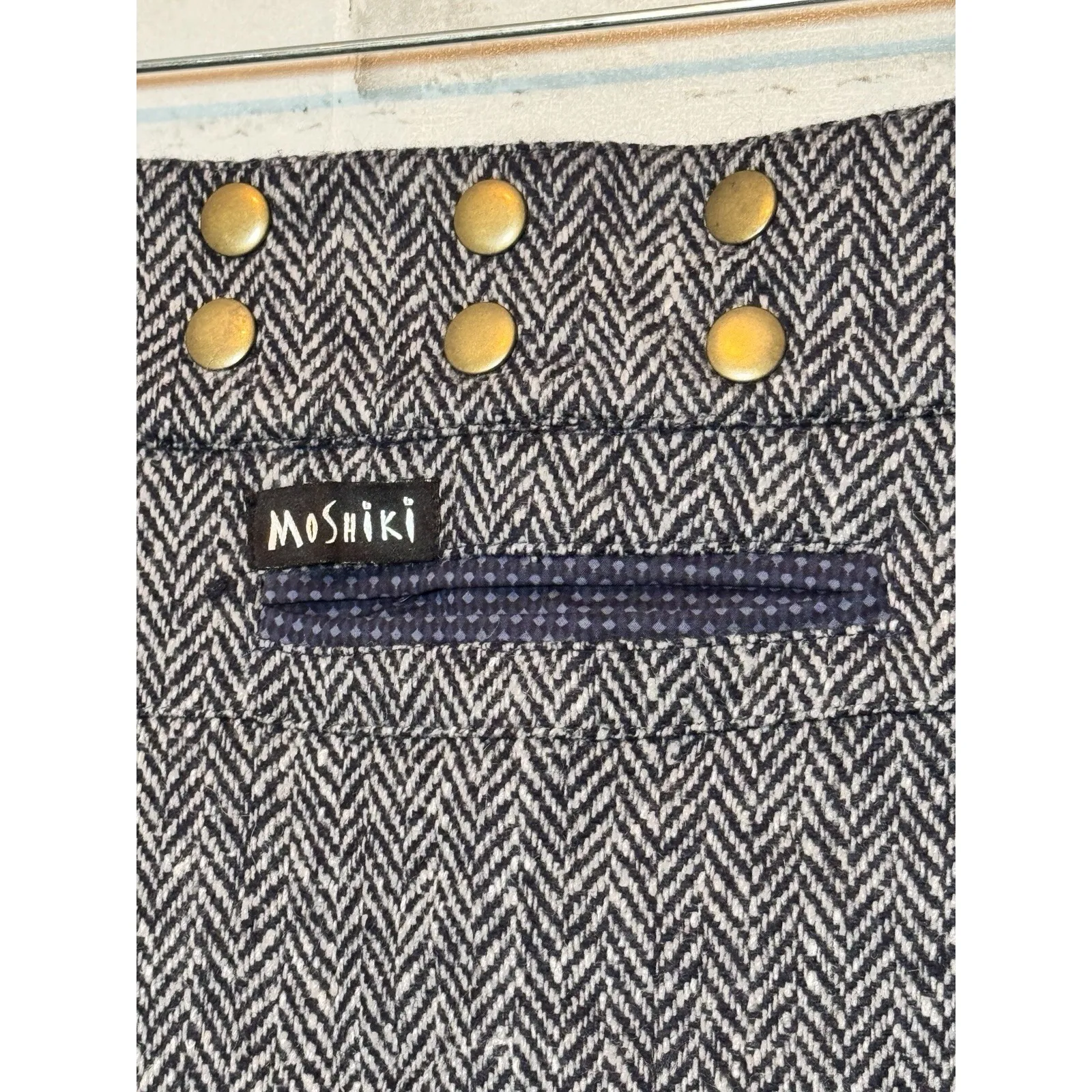 Moshiki Women's Tweed 100% Cotton Wool Skirt One Size Reversible New With Tags‎ - Image 2