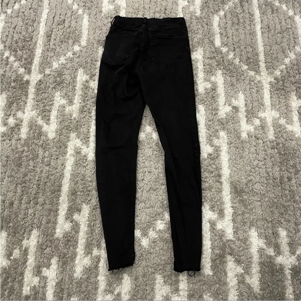 Topshop Jamie High Rise Distressed Raw Hem Skinny Jeans - Image 10