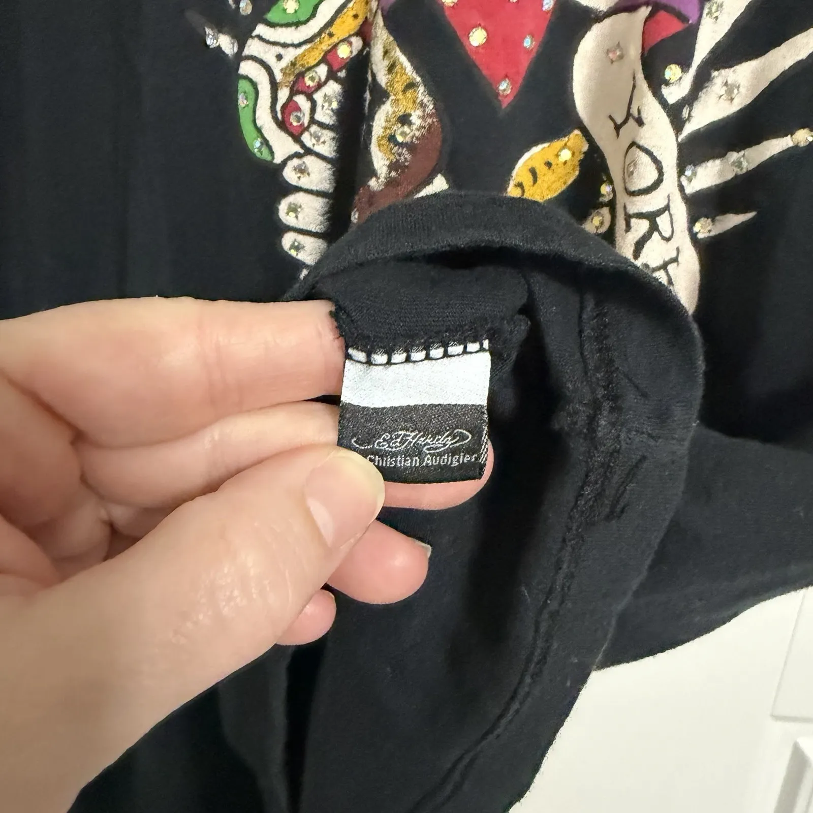 Ed Hardy By Christian Audigier Skull Snake Crown New York City Graphic T Shirt M - Image 7