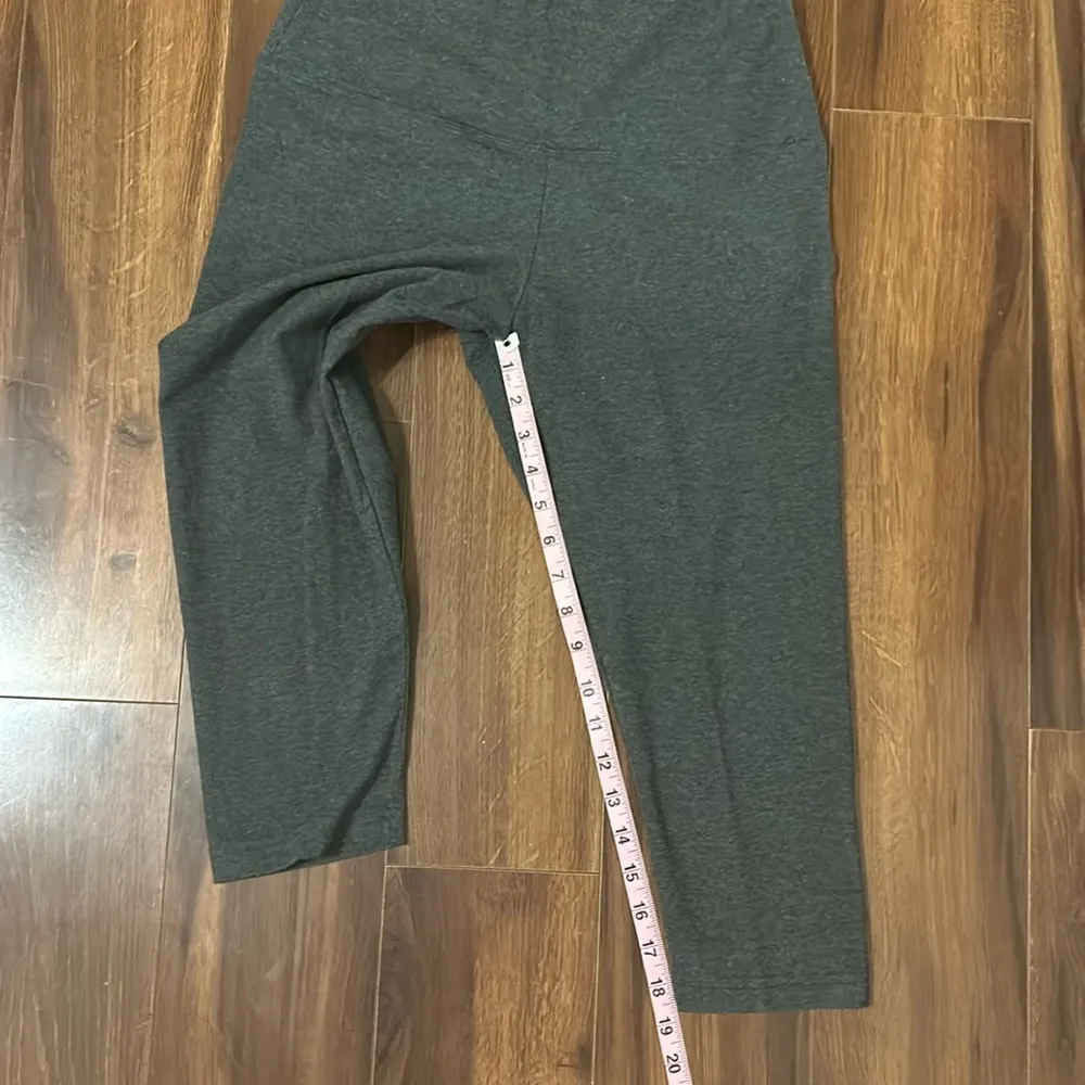 Leggings Ponte Gray Cropped High Waist Leggings Size M - Image 8