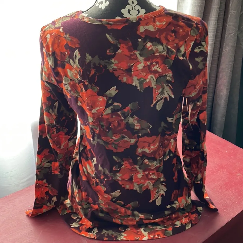 D&Co. denim + company Colorful Long Sleeve Top Size XS - Image 4