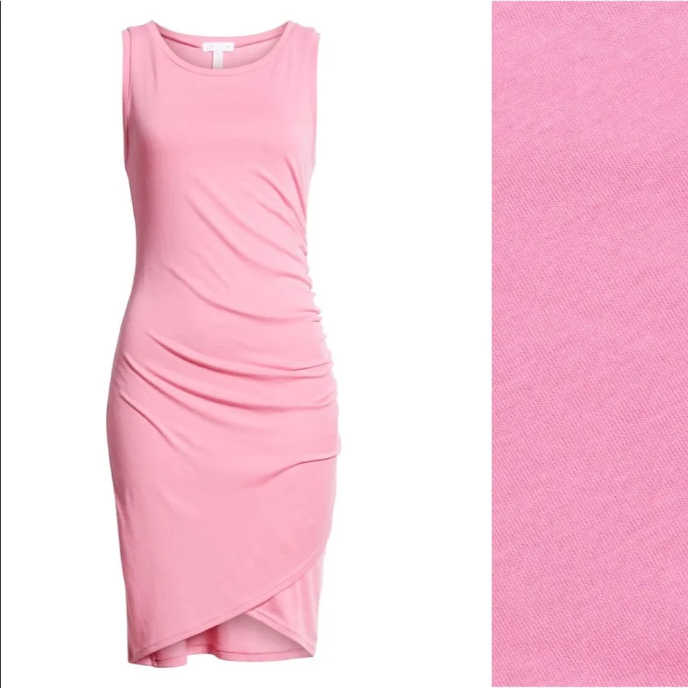 Leith Zenna Ruched Tank Dress Bodycon Pink Plus Size 3X NWT - Image 4