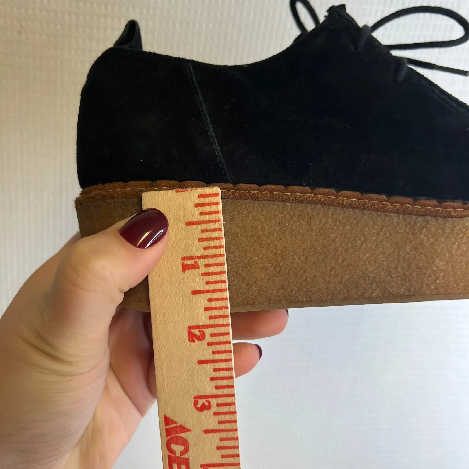 Flamingos Life Black Suede Platform Creepers Shoes Women's Size 9 - Image 8