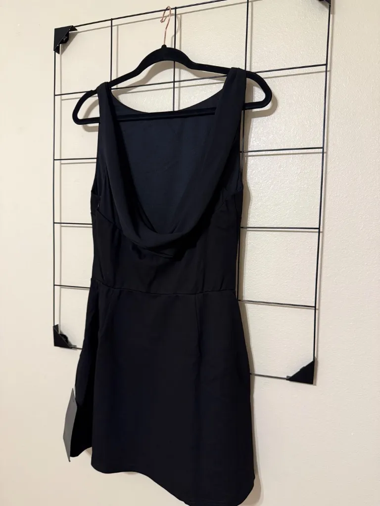 Lulus Black Cowl Back Mini Dress Size L NWT - Image 7