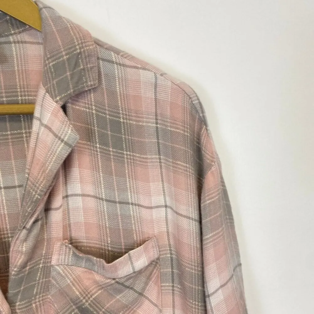 Cynthia Rowley  Pink Plaid Button Down - Image 3
