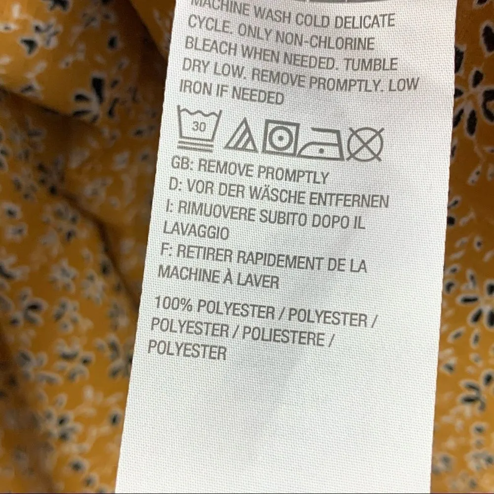 LOGO Lori Goldstein flowy floral boho flounce mauve and goldenrod S - Image 8