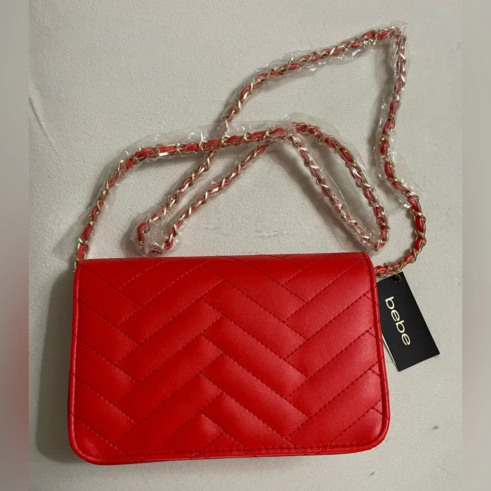 Bebe NEW  Sophia Crossbody Bag Purse Candy Apple - Image 7