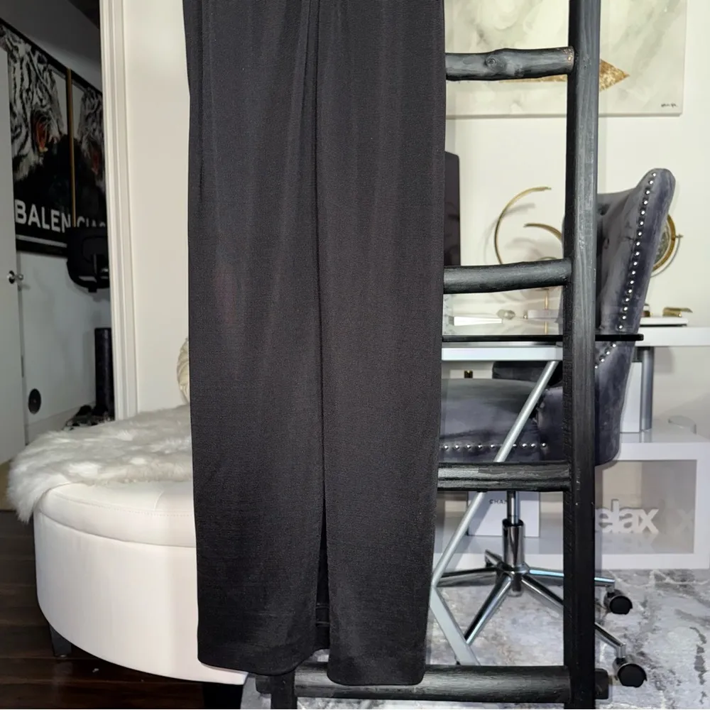 Alexander Wang Black Draped Bustier Corset Maxi Gown - Image 8