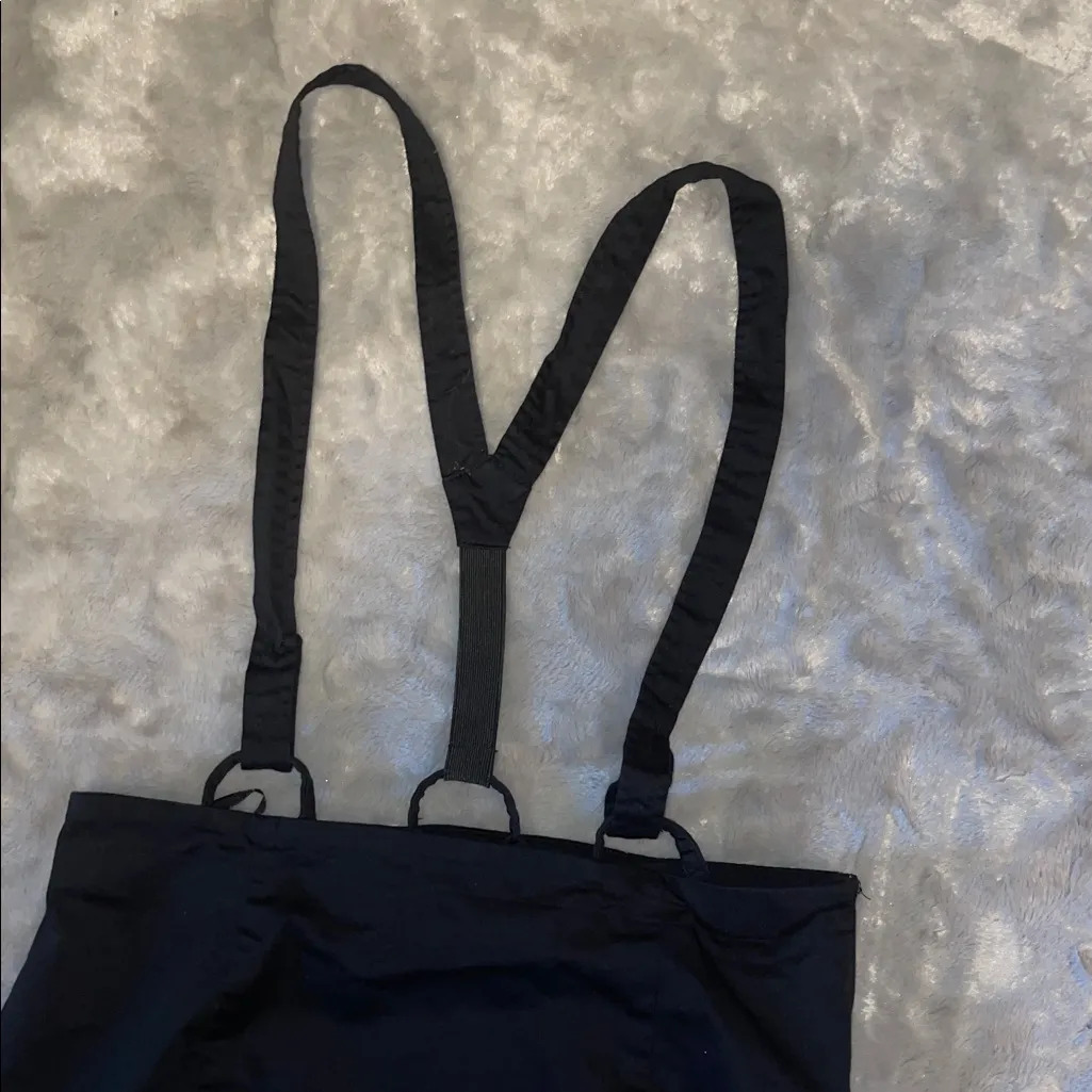 VTG Newport News Black Suspender Pencil Skirt Size 16 | Dark Academia Goth - Image 3