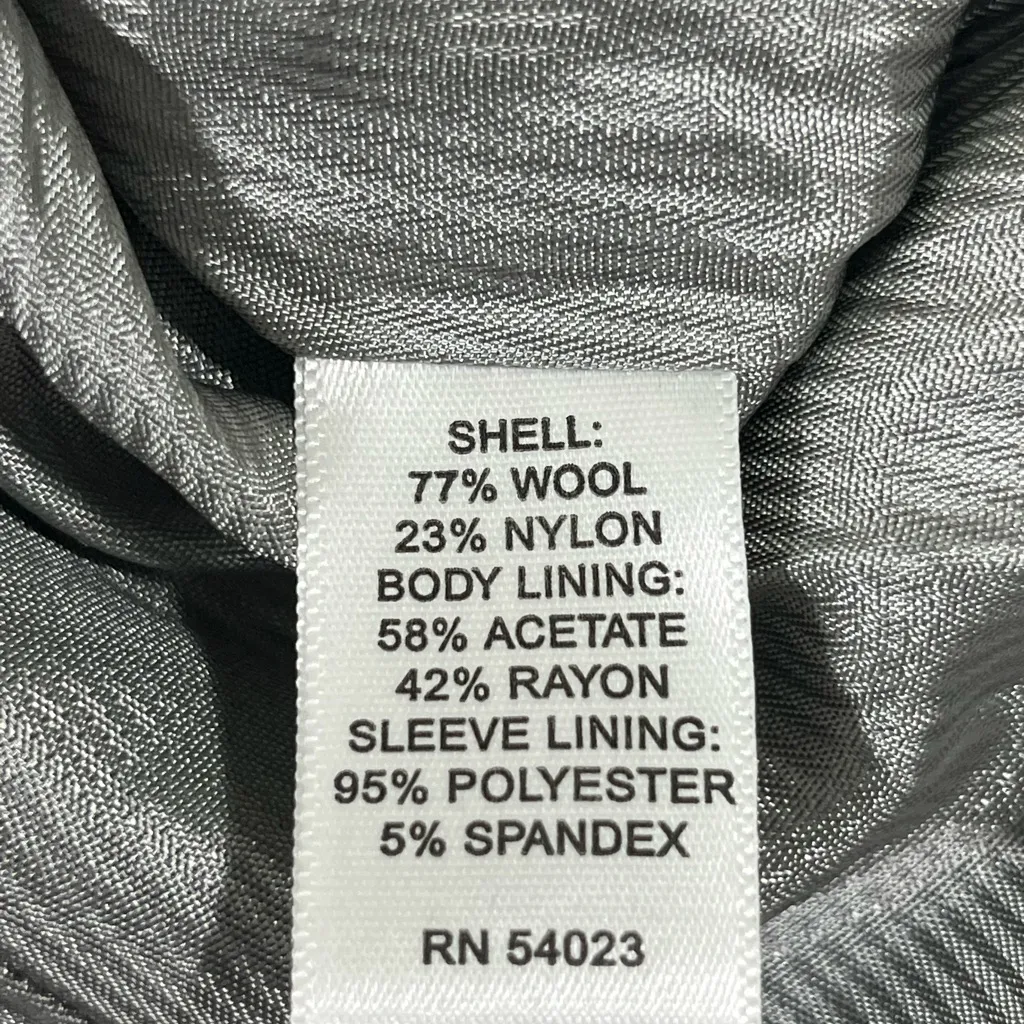 BANANA REPUBLIC WOMEN WOOL BLEND BLAZER/JACKET POCKET GRAY 10P PETITE PREOWN A96 - Image 9