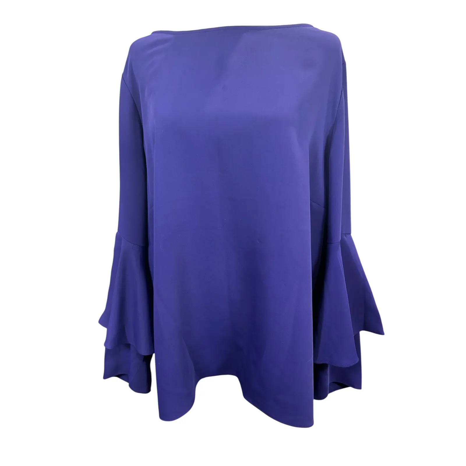 Chico's Purple Satin Pullover Tiered Sleeve 3 (16 Extra Large) Elegant Flowy - Image 2