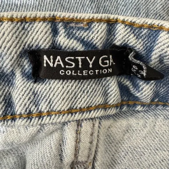 Nasty Gal Give it‎ to 'em Straight High Waisted Button Fly Jeans Size 2 - Image 7