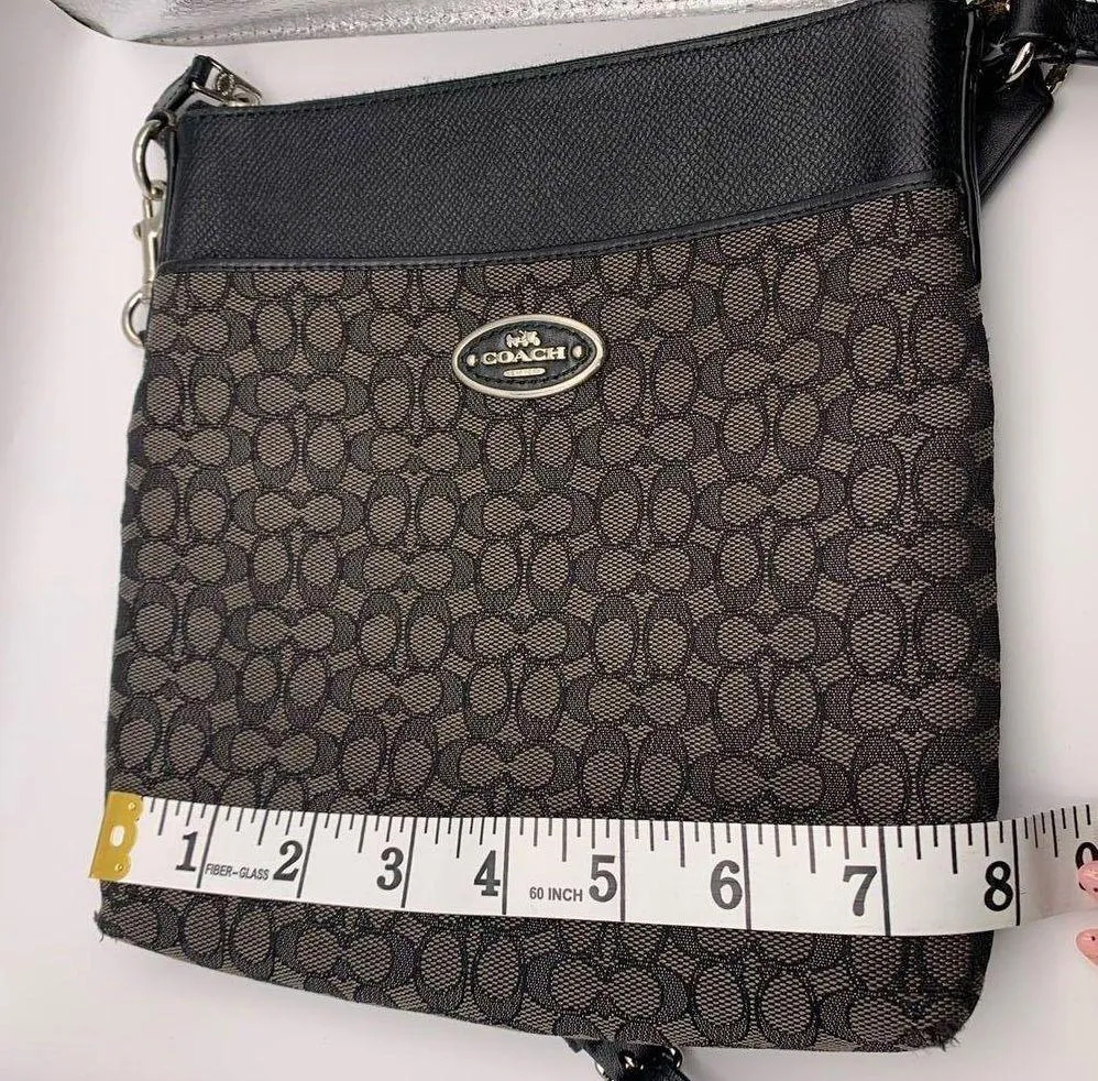 COACH Black Signature Canvas Crossbody - Image 8