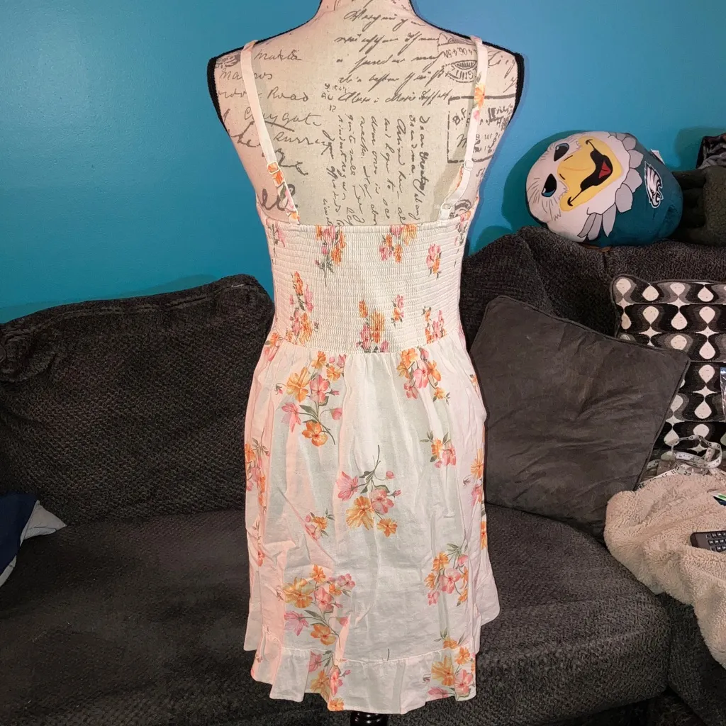 Old Navy Cami Linen floral-print sundress, Medium - Image 4