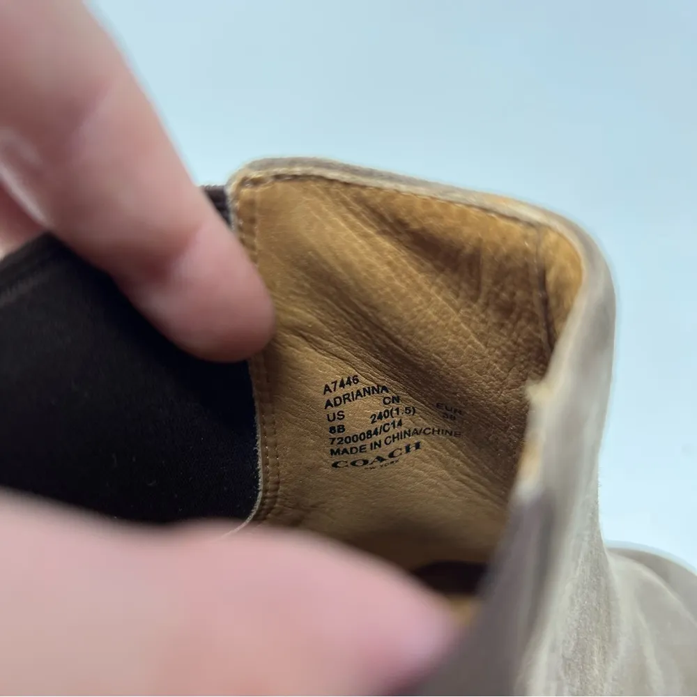 Coach Adriana Peep Toe Suede Heel Size 8 B - Image 12