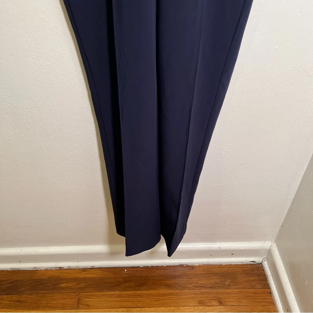Nine West Wide Leg High Rise Dress Pant Trousers Liberty Navy Blue 4 - Image 4