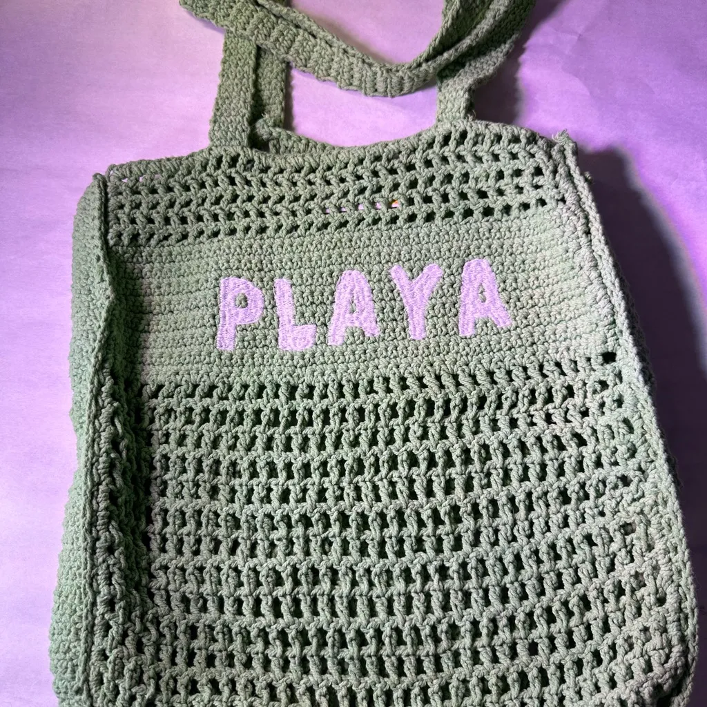 C&C California Green Crochet Tote - Image 4