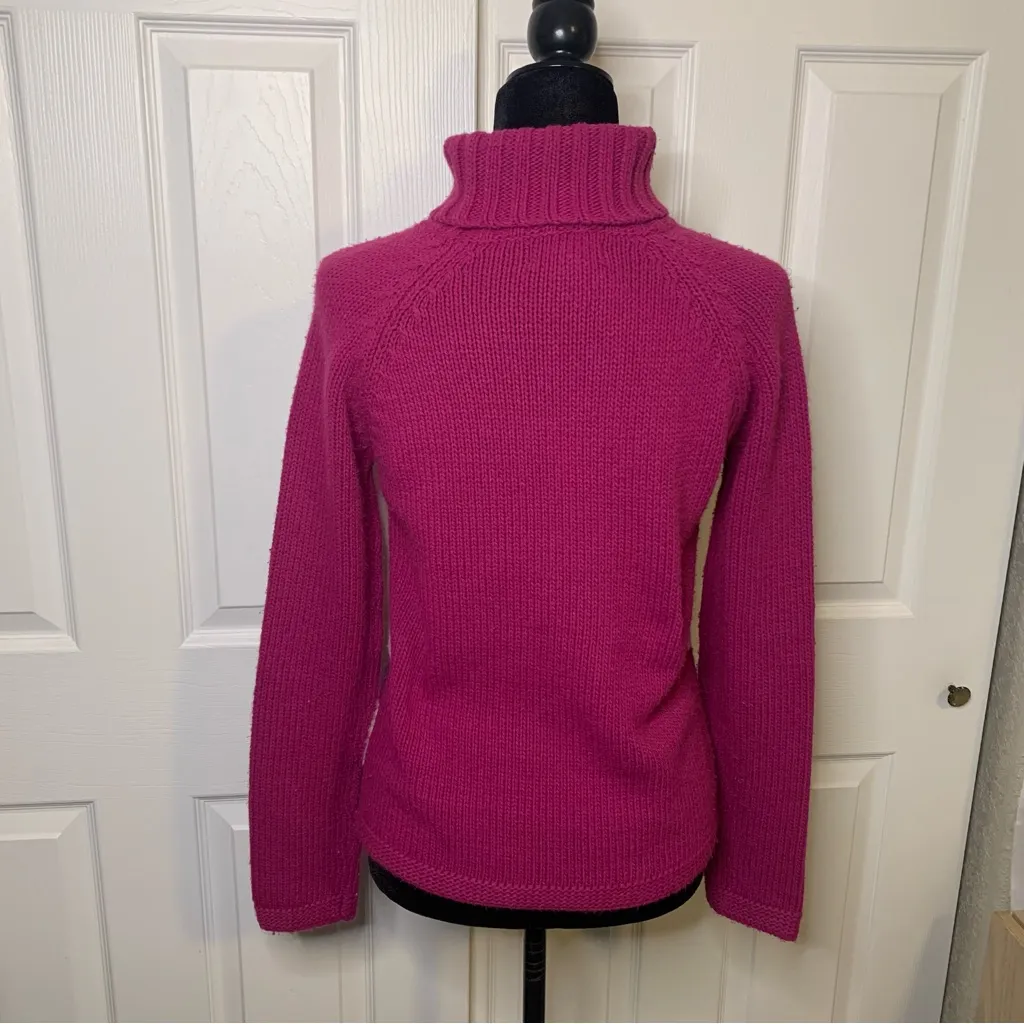 Copper Key Fuchsia Stripped Turtle Neck Sweater - Image 4