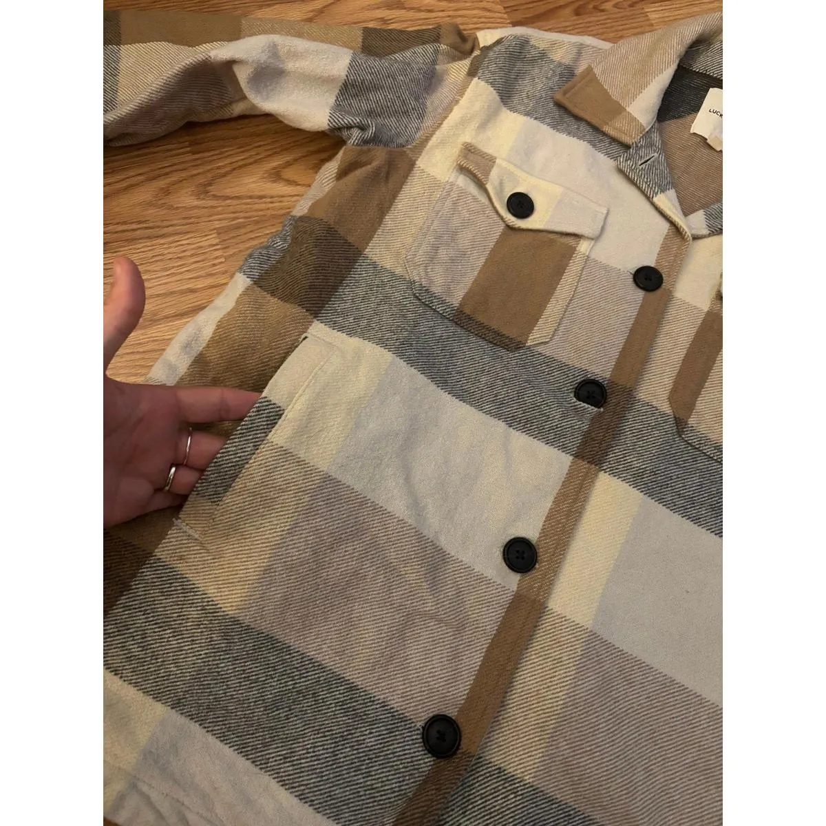 Lucky Brand Plaid Shacket Size XS - Image 8