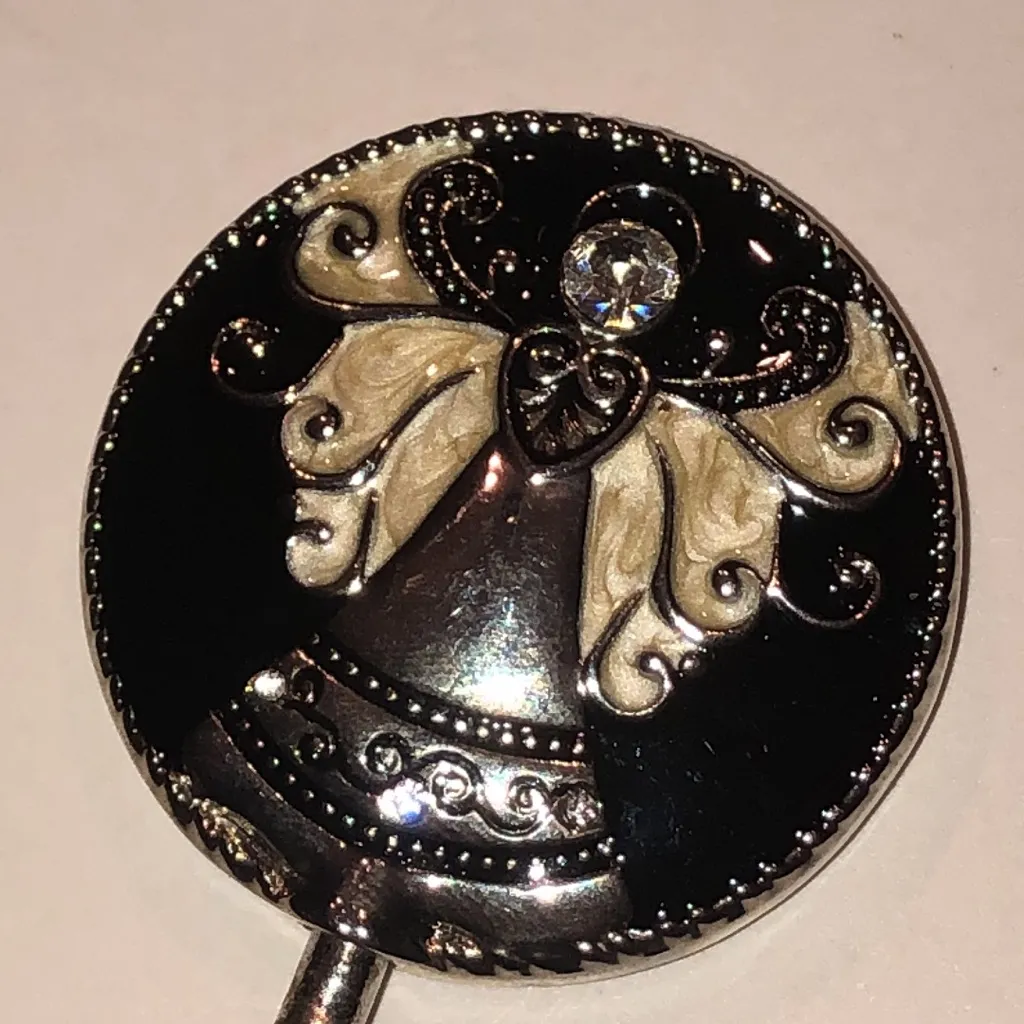 GANZ Enamel Angel Design Purse Hook Black - Image 5