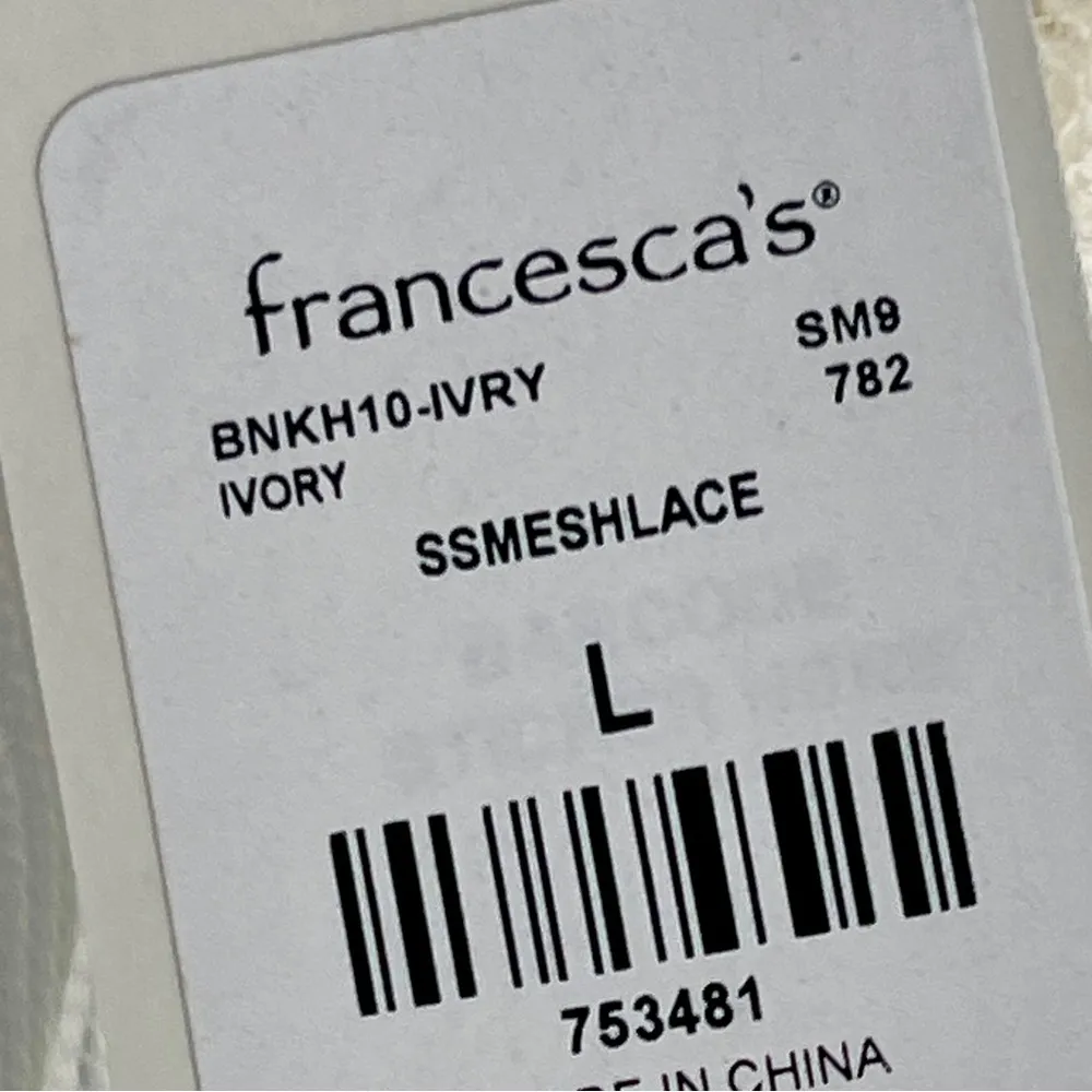 NWT Dizzy Lizzy Women's Sheer Lace Cream Embroidered Mesh Flyaway Kimono White Size L - Image 16