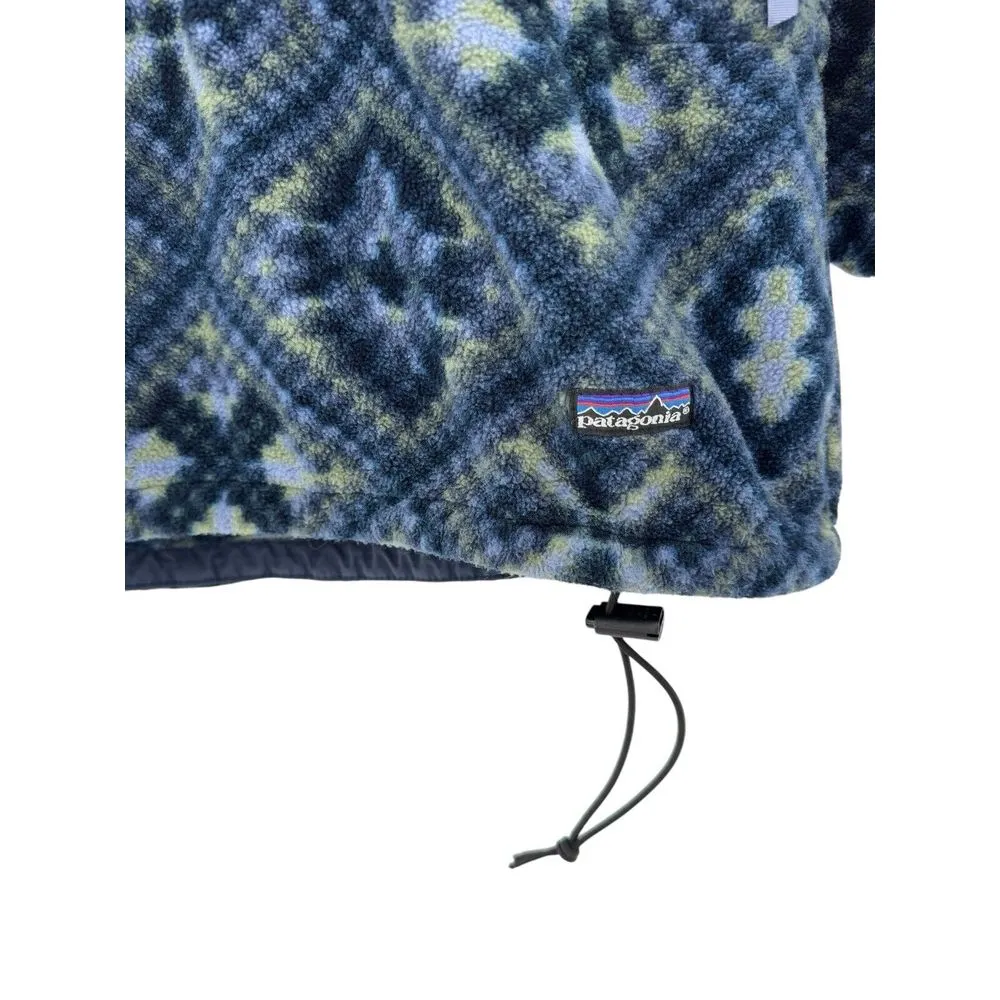 Vintage 90s Patagonia Fleece Pullover‎ Tunic Synchilla M Made in the USA Blue - Image 2