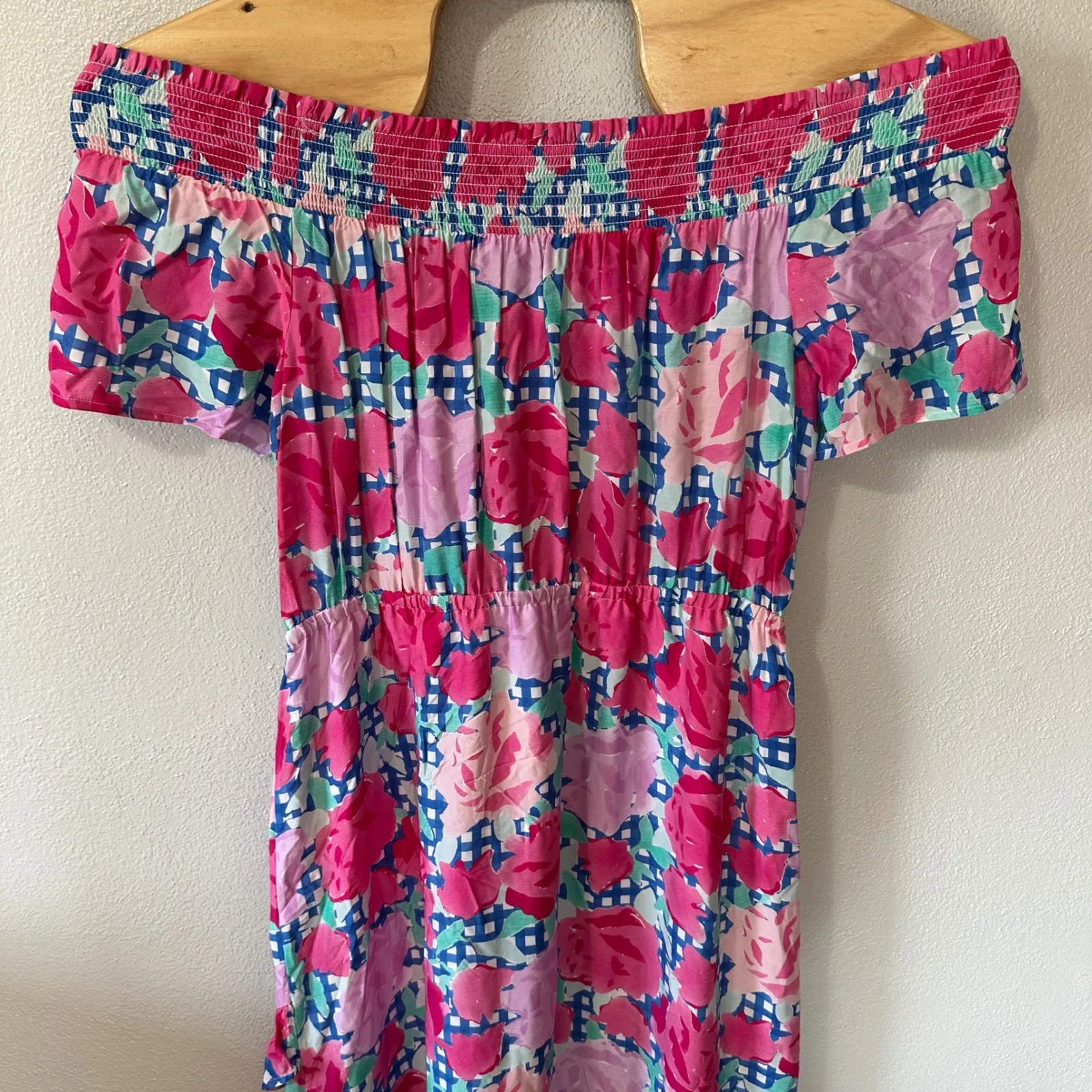 Vineyard Vines Kentucky Derby Floral Off Shoulder Run for the Roses Dress Sz‎ 14 - Image 5