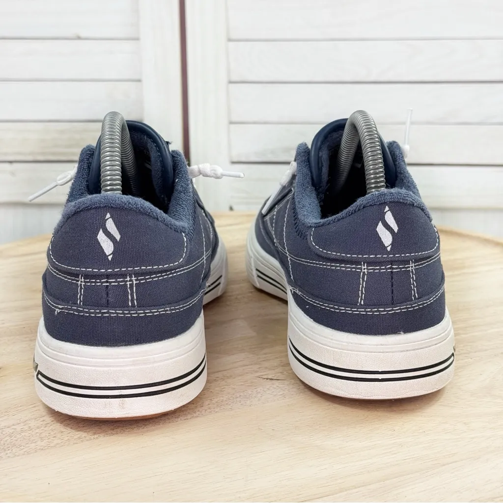 Skechers Street Arch Fit Arcade - Arcata Canvas Sneakers Blue White Women 8.5 - Image 6