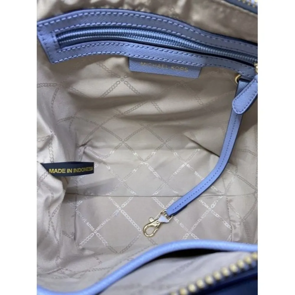Michael Michael Kors Small Sullivan Convertible Top Zip Tote Blue Leathe… - Image 4