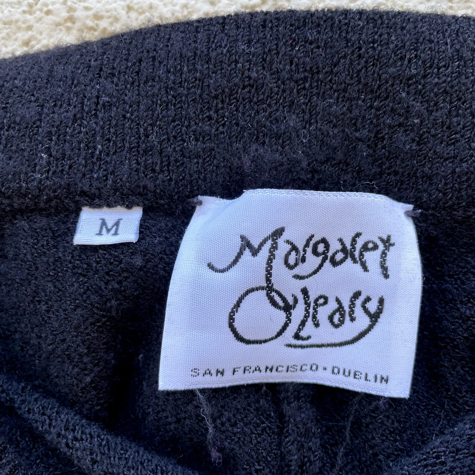 Vintage Margaret O'Leary Black Pull-On Knit Pants M - Image 5