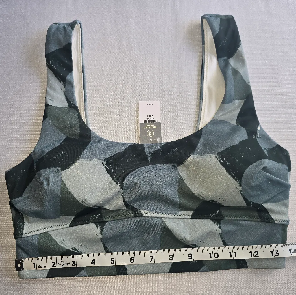 UpWest Women's Padded Gray Tones Sports Bra‎ Size M Black Size M - Image 3