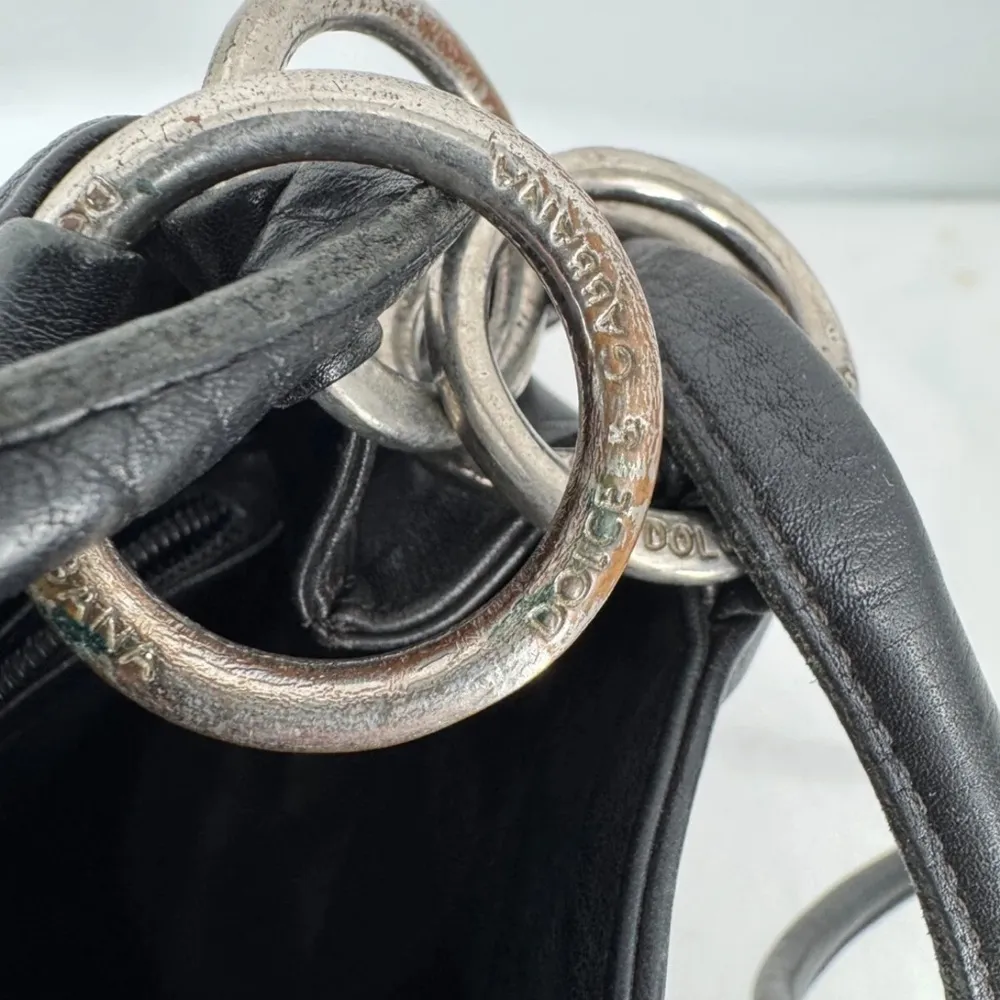 Dolce & Gabbana Black Leather Shoulder Bag - Image 7