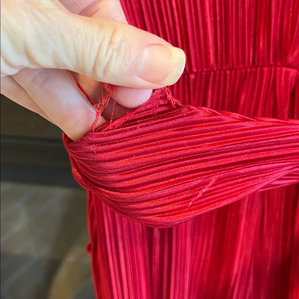 Chili Pepper Red Jumpsuit Wrap Chest Tie Waist New - Image 8