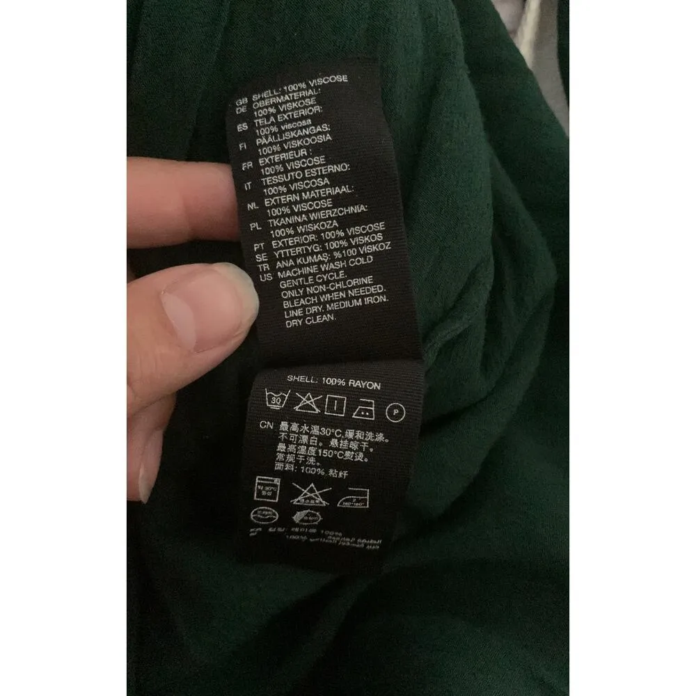 Stockholm atelier & other stories emerald green shift dress 3/4 length 12 - Image 5