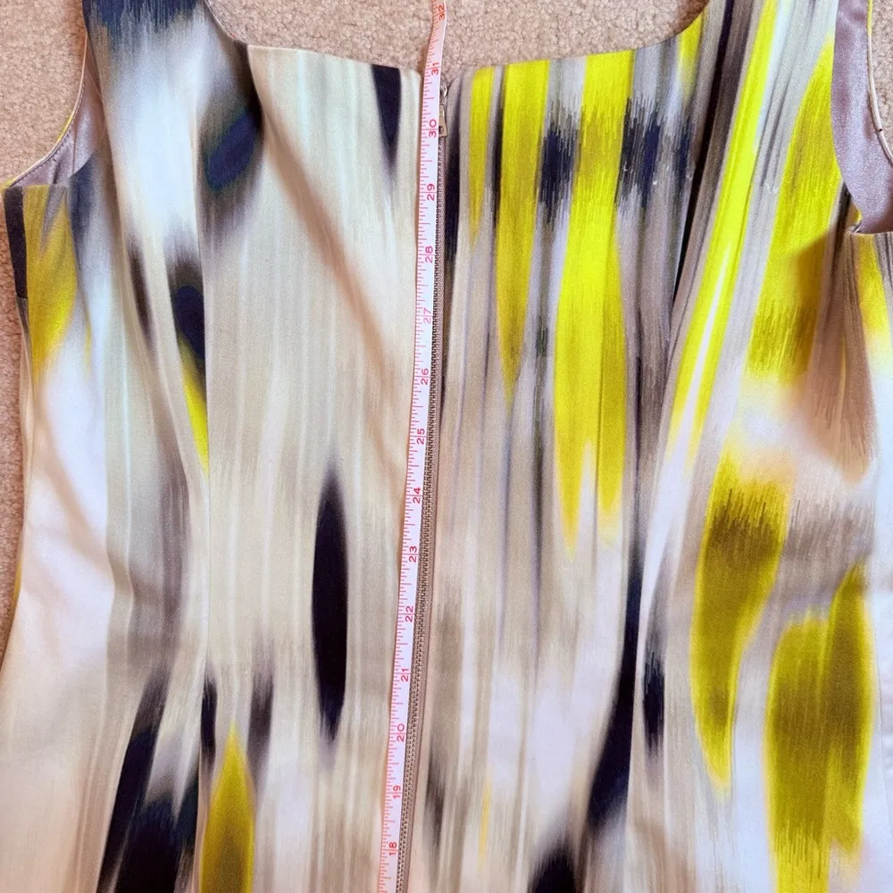 Elie Tahari Sleeveless Watercolor Sheath Dress Womens 6 - Image 7