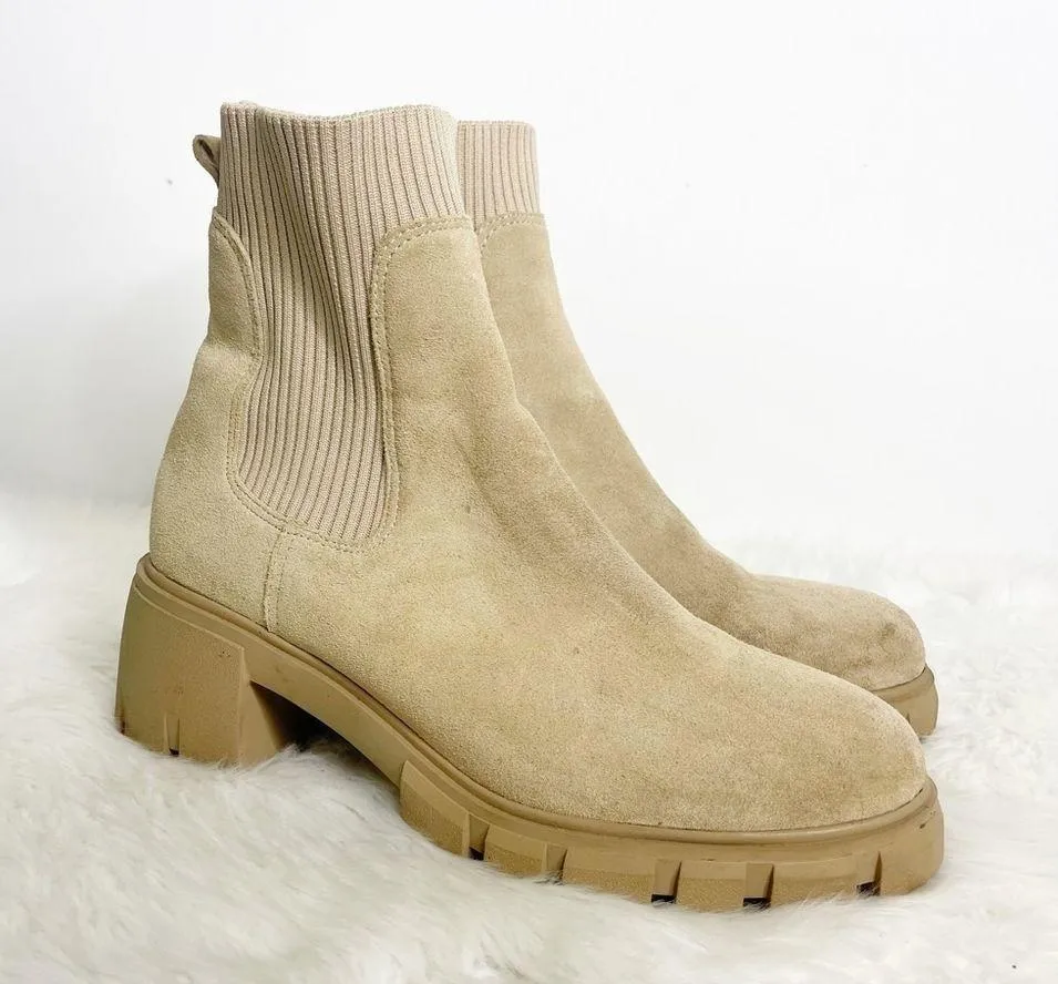 Steve Madden Hutch Women's Boots Sand Suede Size 10 - Image 9