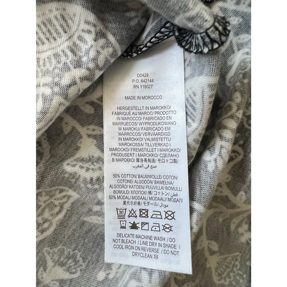 Boden Ruched Jersey Mini Dress Women’s Black Folk Floral US 4 UK 8 Stretch - Image 8