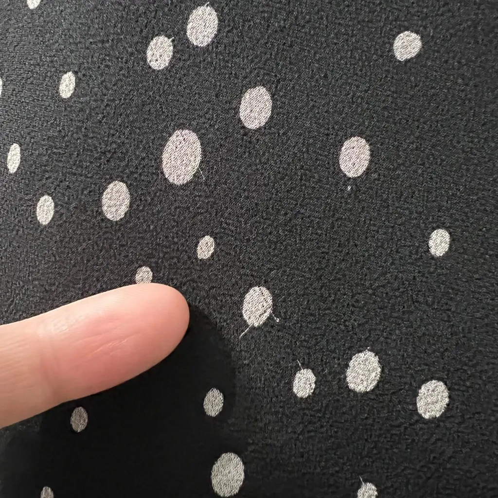 90s‎ Y2K Silk Top Womens 3X Black Polka Dot Fairy Grunge Whimsigoth Festival - Image 9