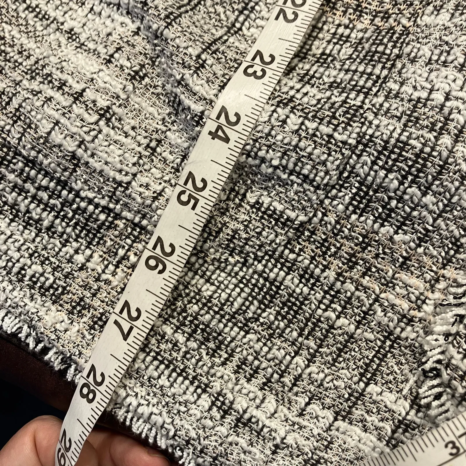 Max Studio  1X Open Front Bouclé Knit Blazer Jacket‎ Tweed Fringe Edge Plaid - Image 13