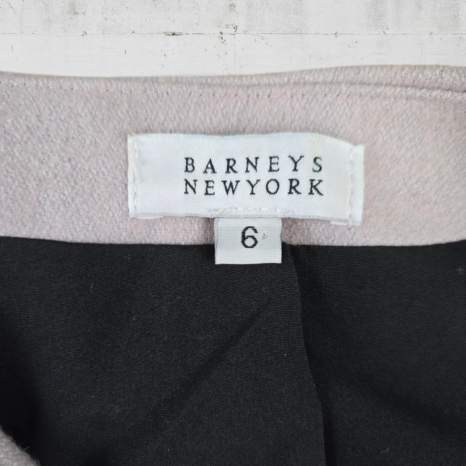 80s Vintage Barneys Powder Pink Wool Asymmetrical Zip USA Moto Jacket Size 6 - Image 5