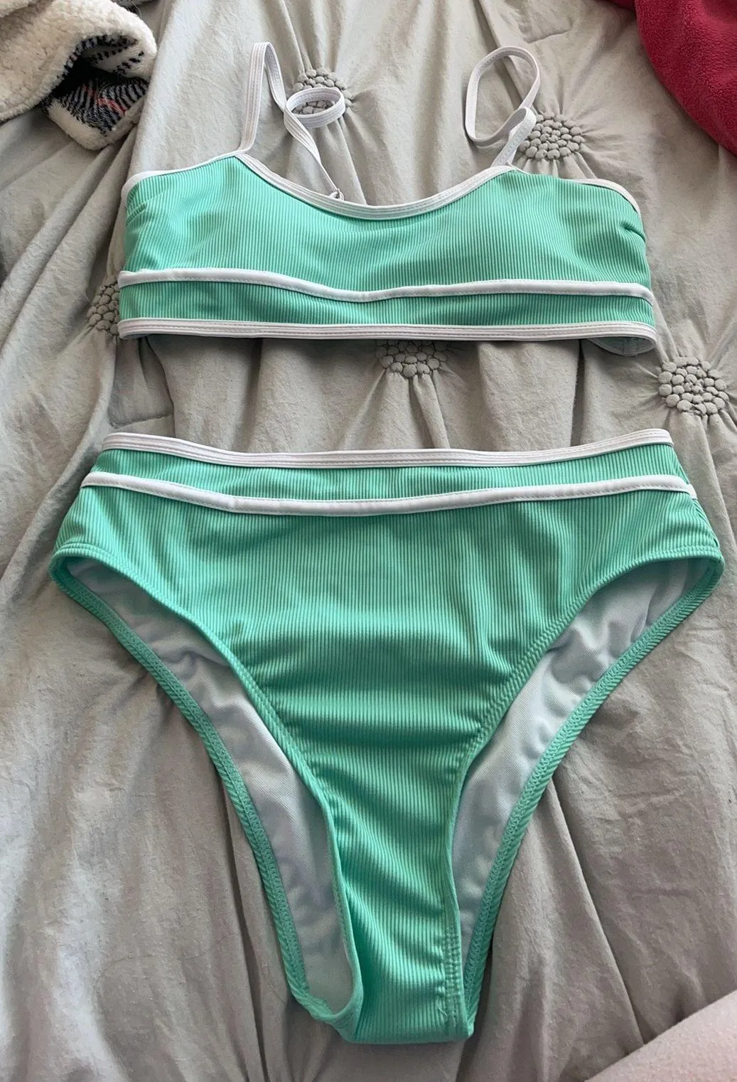 SheIn Light Mint Green Bikini Set - Image 2